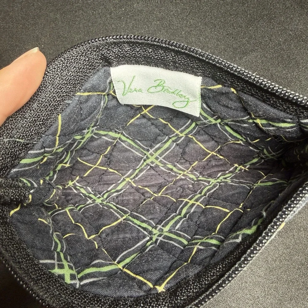 Vera Bradley Zip Wallet Wristlet Clutch Provencal Black Floral Quilted Retired
